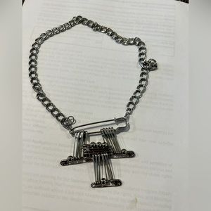 Safety pin necklace